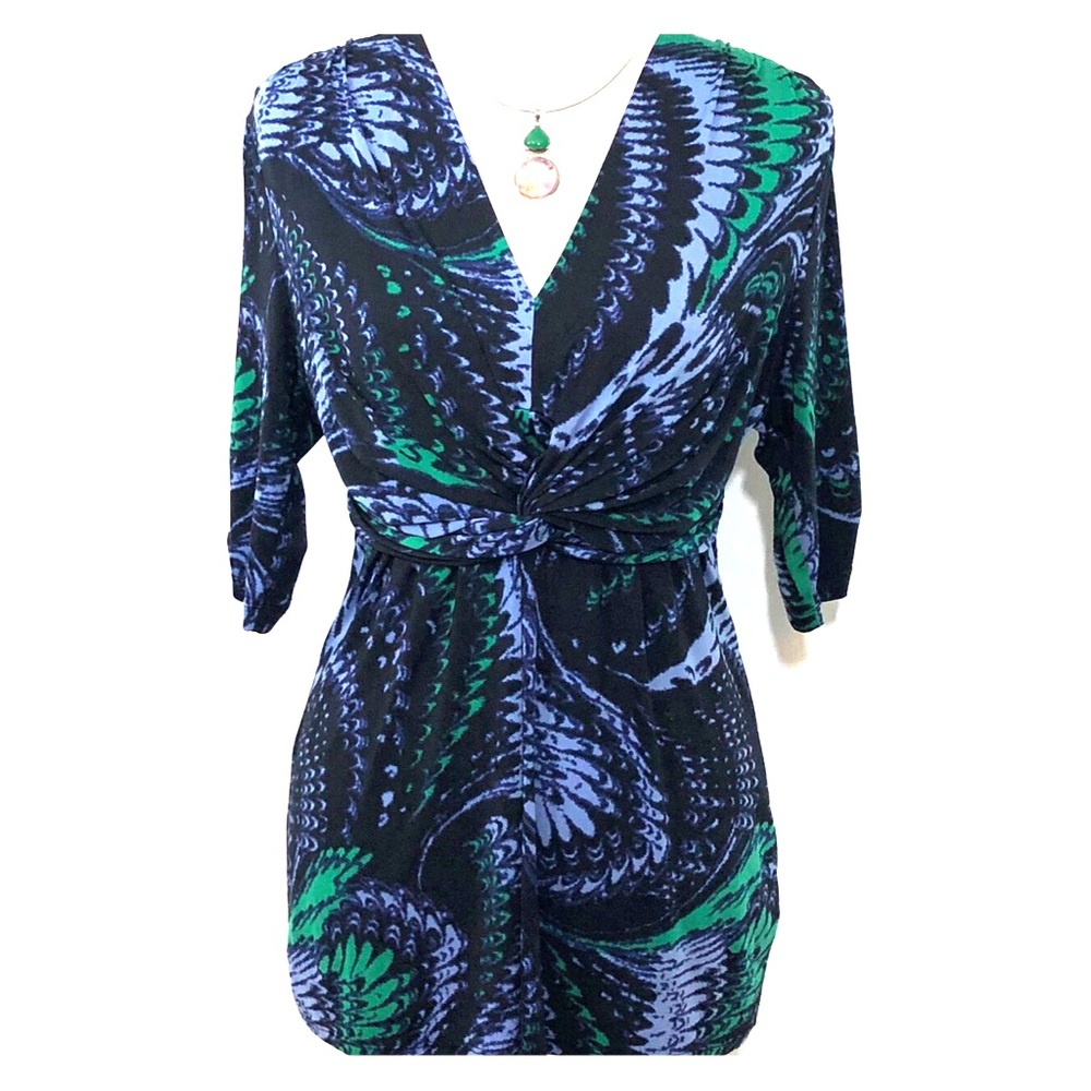 Worthington Stretch faux wrap top.